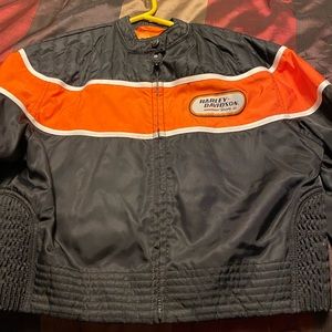 This is a ladies Harley Davison jacket, medium weight, size large, great shape